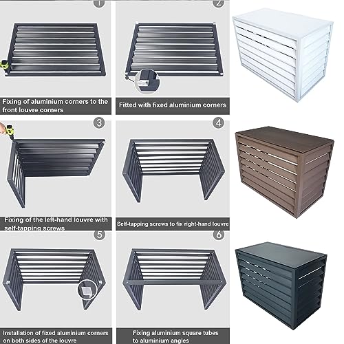 Osłona klimatyzatora, aluminiowa mini dzielona ochrona zewnętrzna na zimę, pełna ochrona dla jednostek wewnętrznych i zewnętrznych