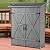 NicBex Outdoor Shed Outdoor Storage Box Outdoor Storage Shed with Lockable Door, Wooden Tool Storage Shed w/Detachable Shelves & Pitch Roof, 56" L x 19.5" W x 64" H, Aqua Grey