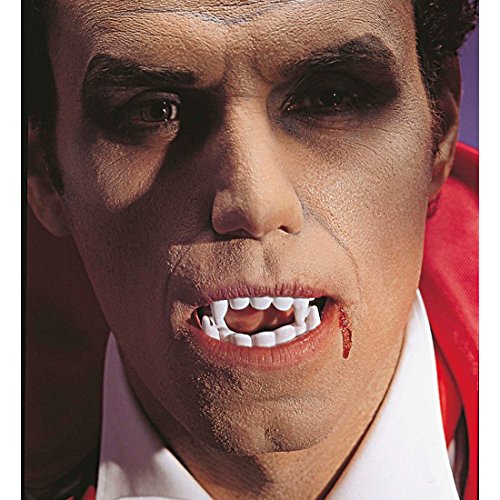 NET TOYS Una dentiera con canini sporgenti zanne da Vampiro per Travestimento Halloween Carnevale da Conte Dracula