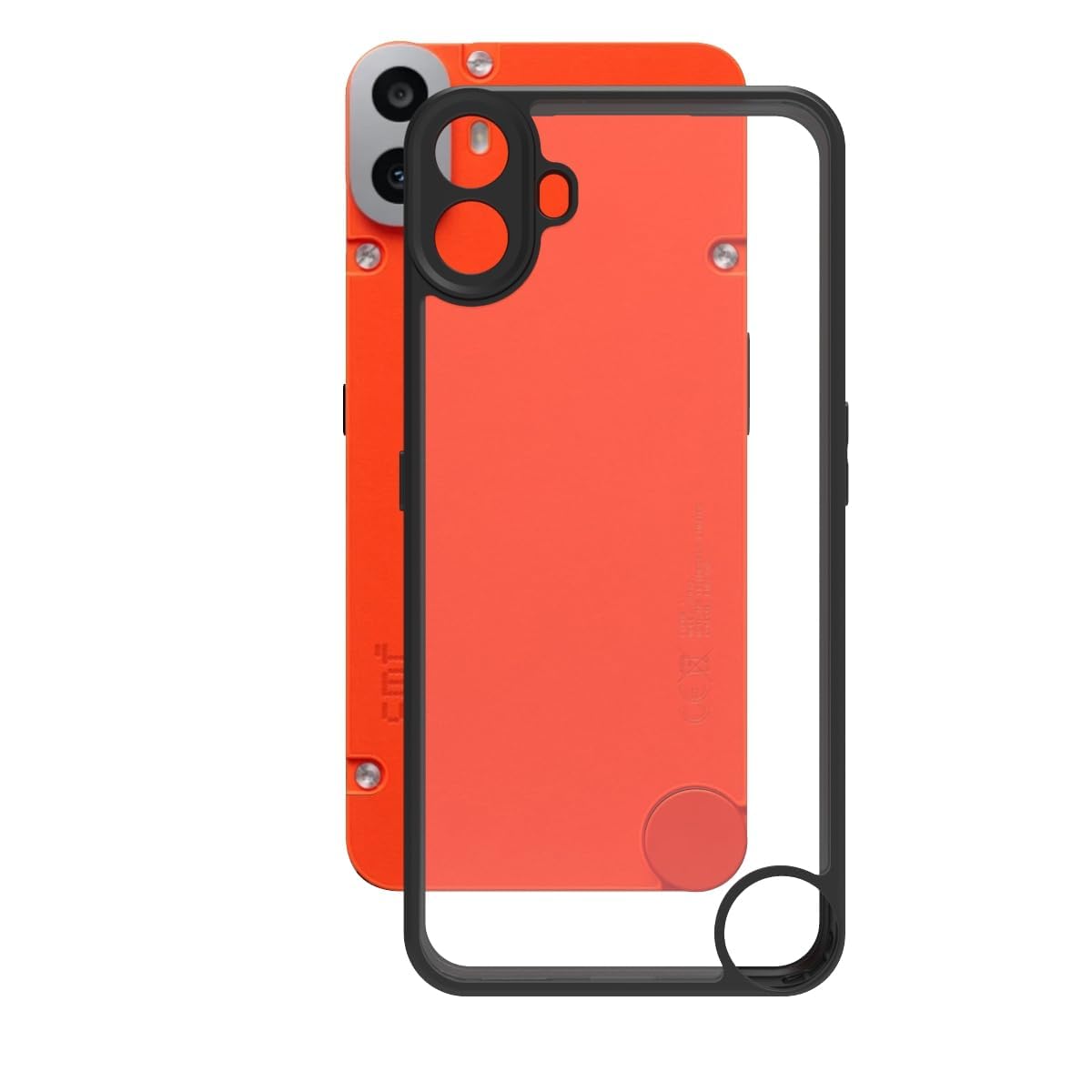 MuzzUltra-Hybrid Shockproof Sleek Armor Nothing CMF Phone 1 Back Cover Case | 360° Protection | Crystal Clear Hard Back | Transparent Cover Case for Nothing CMF Phone 1 5G (Hard Clear Case)