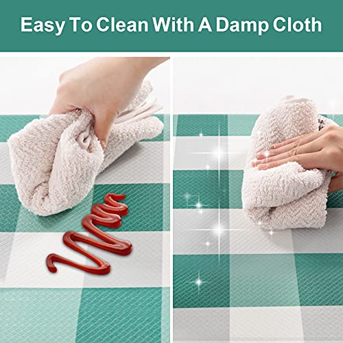 Carvapet Buffalo Plaid Küchenmatte, 2 Stück, gepolsterter Anti-Ermüdungs-Teppich, wasserdicht, rutschfest, PVC… - Image 5