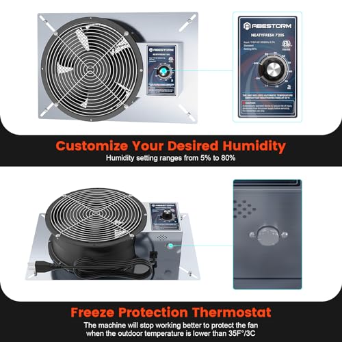 Abestorm NIF-720 Crawlspace Ventilation Fan, view 2