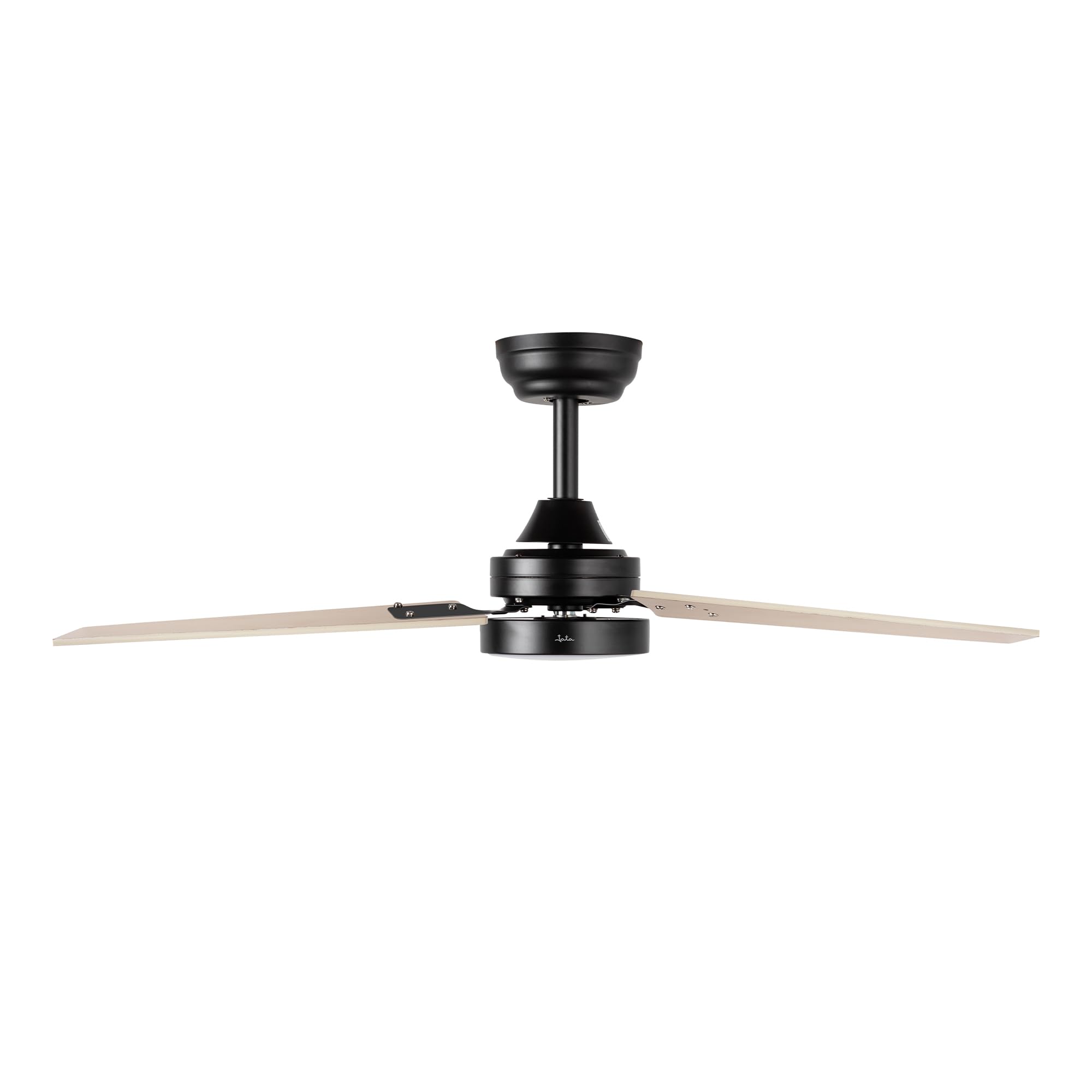 Jata JVTE4250 - Ventilador de Techo Silencioso con Luz LED, Aspas de Madera, Motor DC de Bajo Consumo, 6 Velocidades, Función Reverse, Mando a Distancia, Ventilador Techo Dormitorio 106 cm