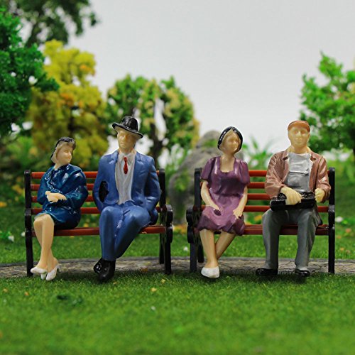 P3001 28Pcs 1:30 Painted Figures I Scale Standing And Seat People Assorted Poses Model Trains #TOP4