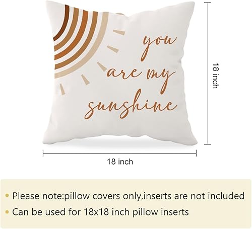 Miniatura 5 de HONLUNG Fundas de almohada con frase inspiradora con frase inspiradora, diseño bohemio, sol, sol, 18 x 18 pulgadas, para el hogar, habitación de