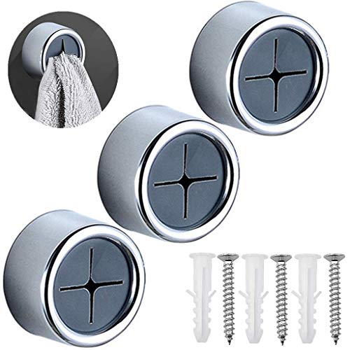 Preisvergleich Produktbild Ouceanwin 3 Stück Handtuchhaken Selbstklebend Küchentuchhalter Ohne Bohren, Premium Geschirrtuchhalter Rund Handtuchhalter Handtuchklemme Handtuchhalter für Bad, Küche, Haushalt