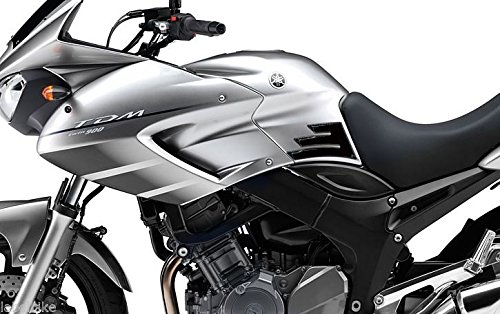 LABELBIKE   2 Pegatinas Resina Gel Protecciones Laterales Depósito Tanque para Moto Compatible con Yamaha TDM 900