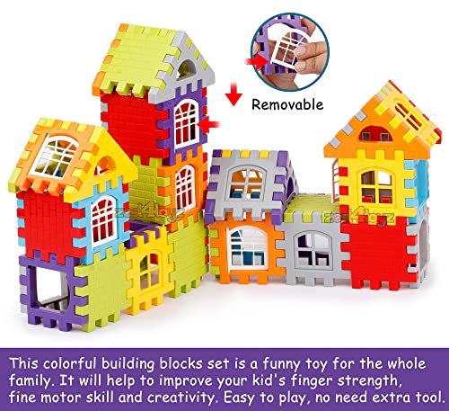 Image of Zest 4 Toyz Building Blocks Puzzle Set Early Learning Educational Construction Activity Game Toys for Kids Boys Girls (72 Pcs)