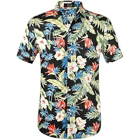 SSLR Men's Short Sleeve Hawaiian Shirt Cover