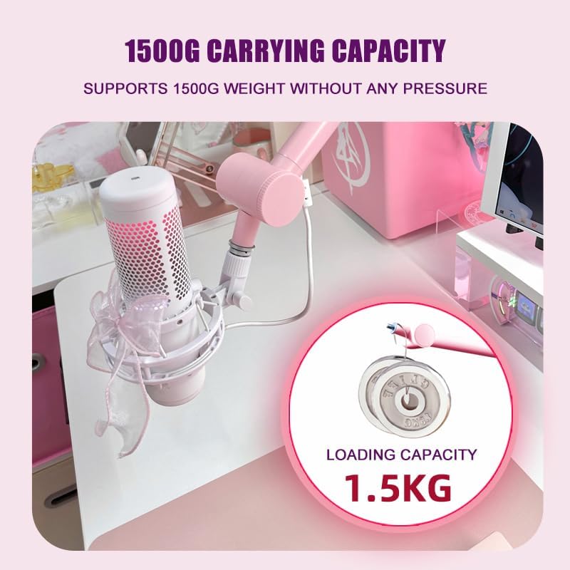 BOMGE Boom Arm Mic Stand MS808 1500g carrying capacity