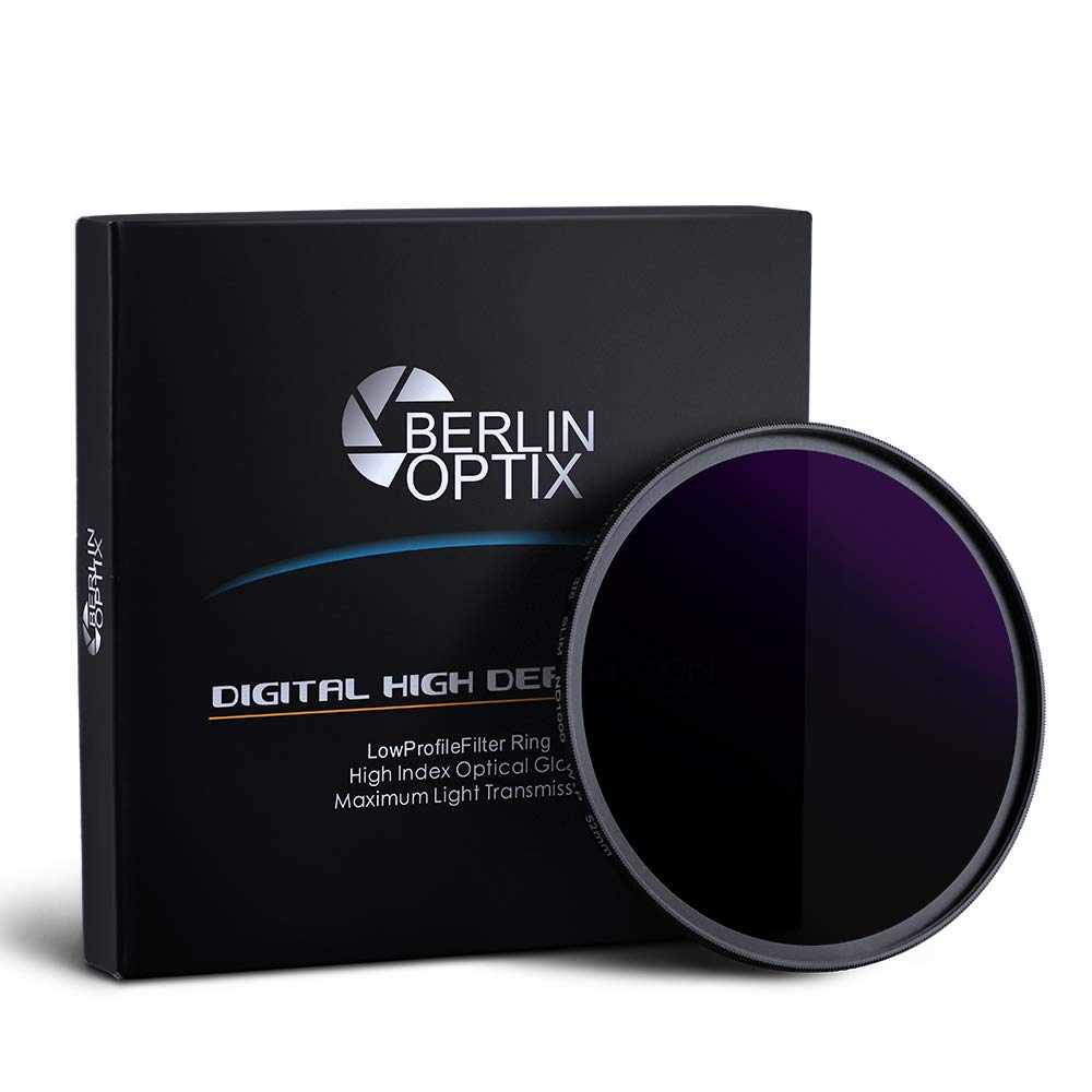 Berlin OptixND Filter 55 mm ∙ ND 1000 Grey Filter 55 mm ∙ Effectively absorbs incident light ∙ Perfect for landscape photography and architecture shots