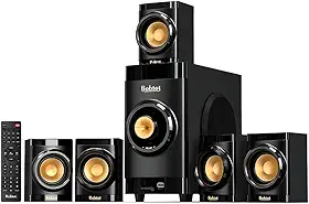 Sistema de Home Theater Bobtot B38 5.1 Canais com Subwoofer de 4 Polegadas, 200W de Potência, Som Surround para TV e PC, Conexão Bluetooth, Entradas HDMI ARC, Óptica e RCA, Design Compacto 110V