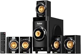 Sistema de Home Theater Bobtot B38 5.1 Canais com Subwoofer de 4 Polegadas, 200W de Potência, Som Surround para TV e PC, Conexão Bluetooth, Entradas HDMI ARC, Óptica e RCA, Design Compacto 110V