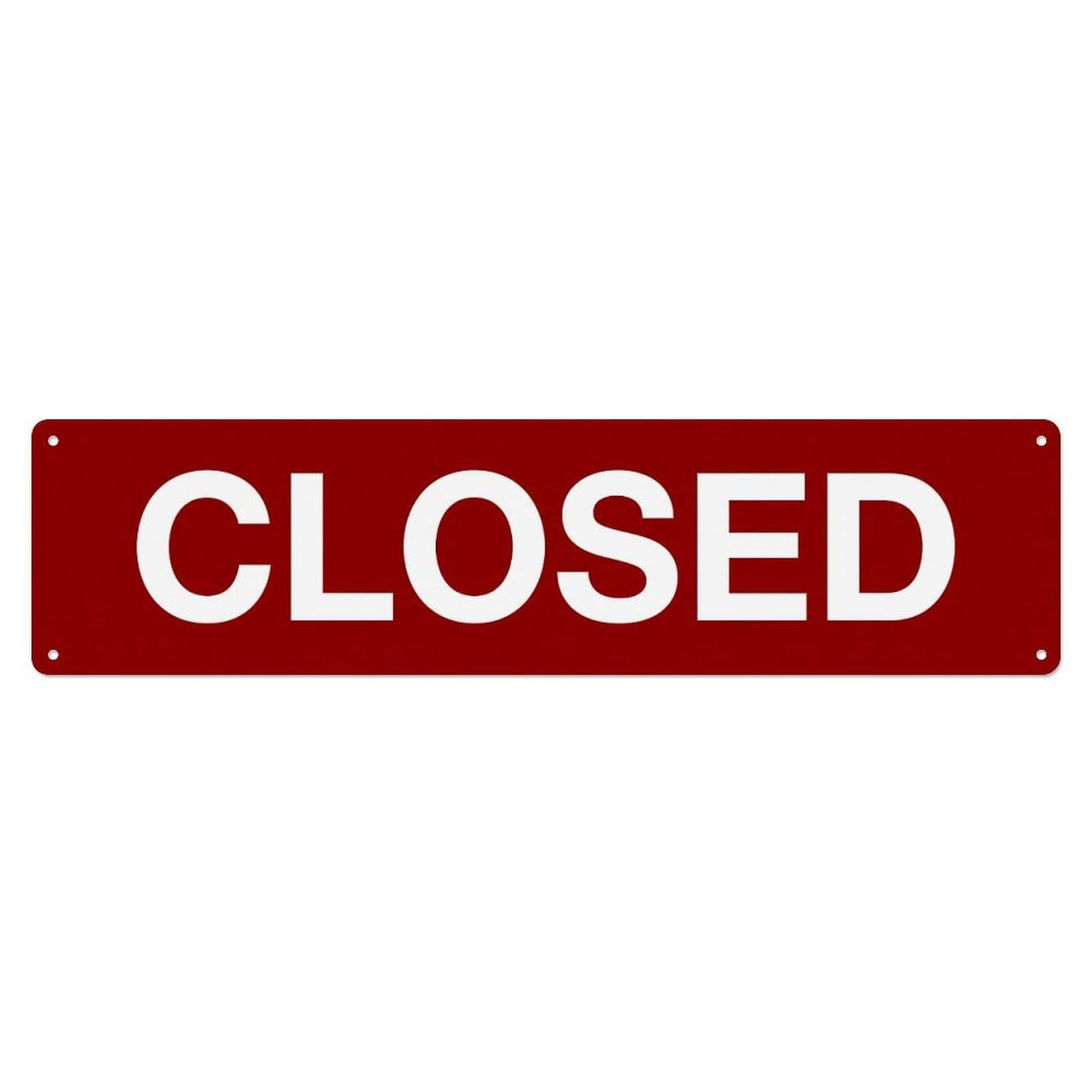 Closed Thank You Visit Metal Tin Sign