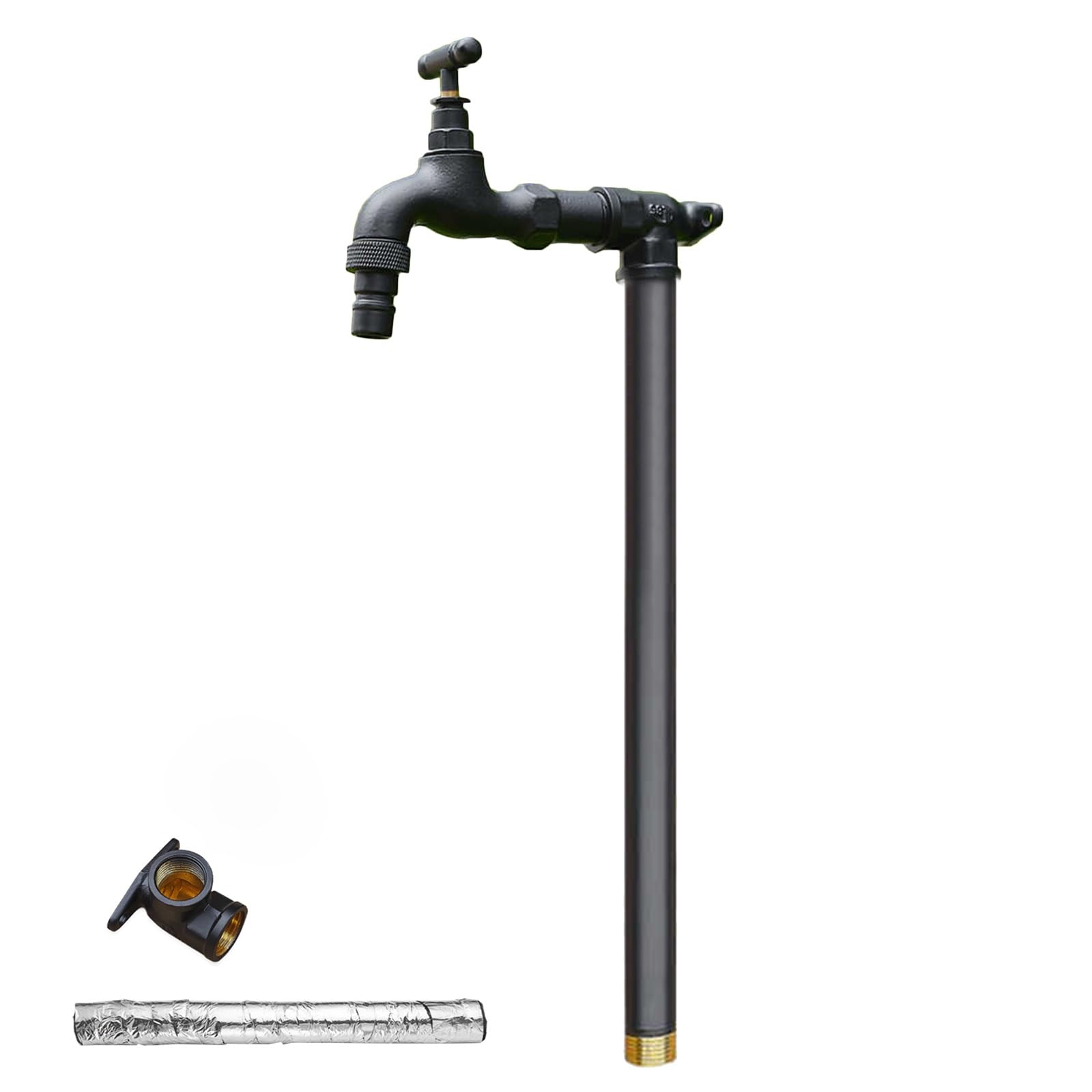 XDLEDMKIZ Freestanding Garden Water Column with Faucet - Outdoor Vertical Hydrant, Anti-Freeze, Durable Water Pipe for Garden Irrigation and