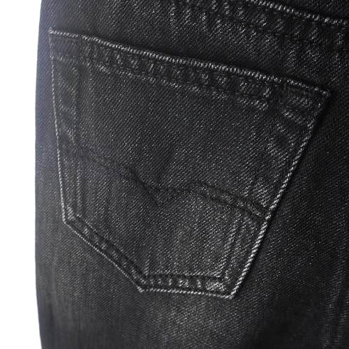 KIDSCOOL SPACE Little Big Boys Denim Shorts,Elastic Band Inside Ripped Knee-Length Jean Summer Pants4