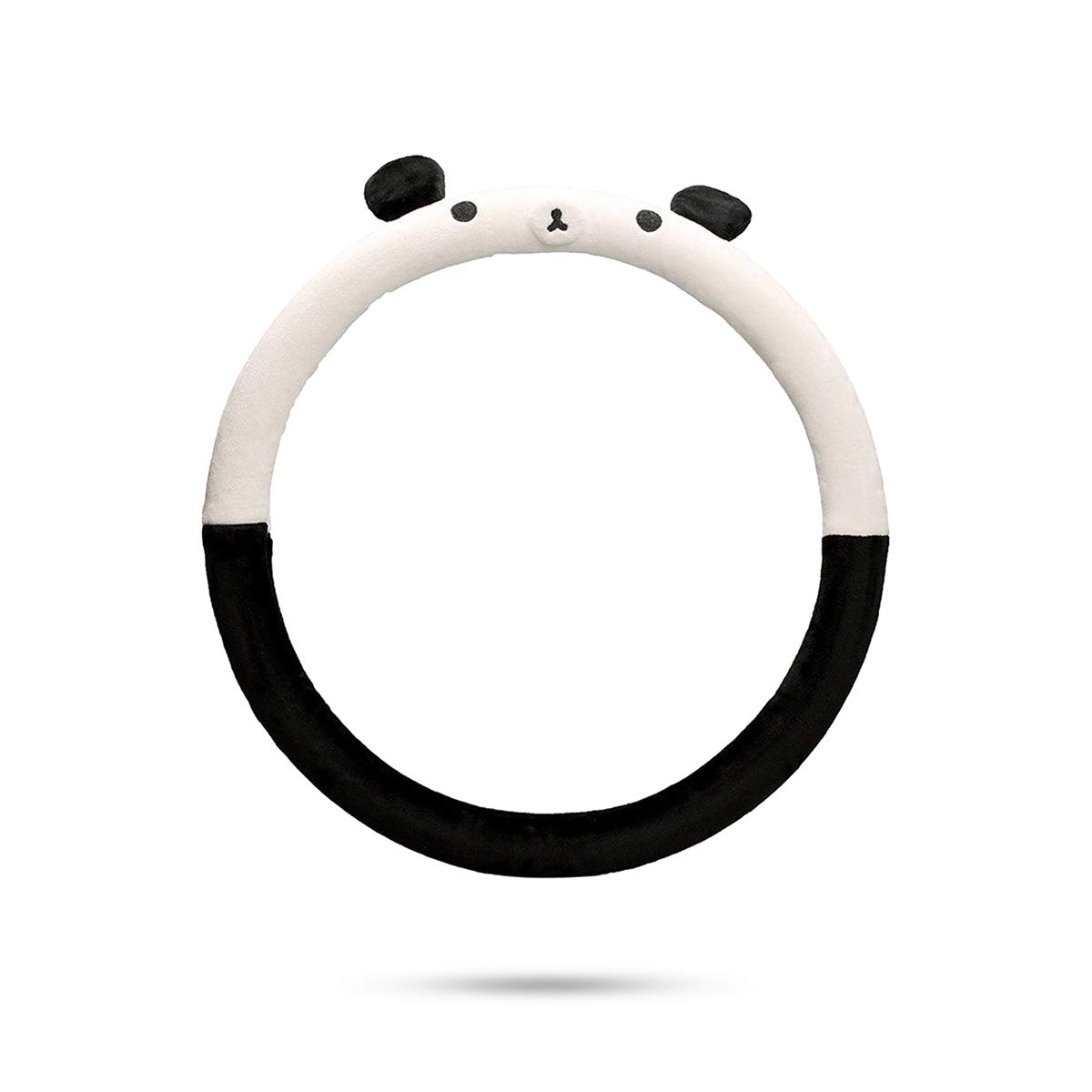 Ergocar Cute Cartoon Car Steering Wheel Cover Winter Warm Non-slip Car Steering Wheel Protector 38cm(15") Microfiber Soft Flannel (Panda)