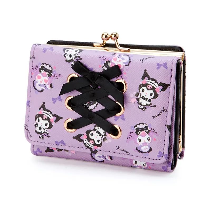 Kuromi Wallet Clutch/Card Case/Pu Wallet Short Foldable Wallet/Coin Purse Girl, Color 2, us:7 / cn:39, Coin Purses