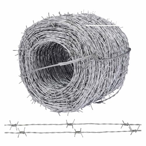 Rollo de alambre de púas de acero inoxidable, alambre trenzado de alta resistencia, punta, doble hebra para barrera de seguridad