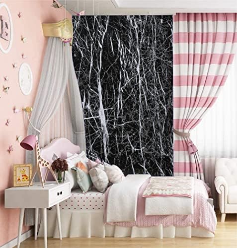 Image of Bohemian Self Adhesive Waterproof Wallpaper for Kitchen Living Room Bed Room Furniture Makeover Cabinet Shelf Liner Tile Pattern Removable Contact Paper(Black Marble (45X300 CM)