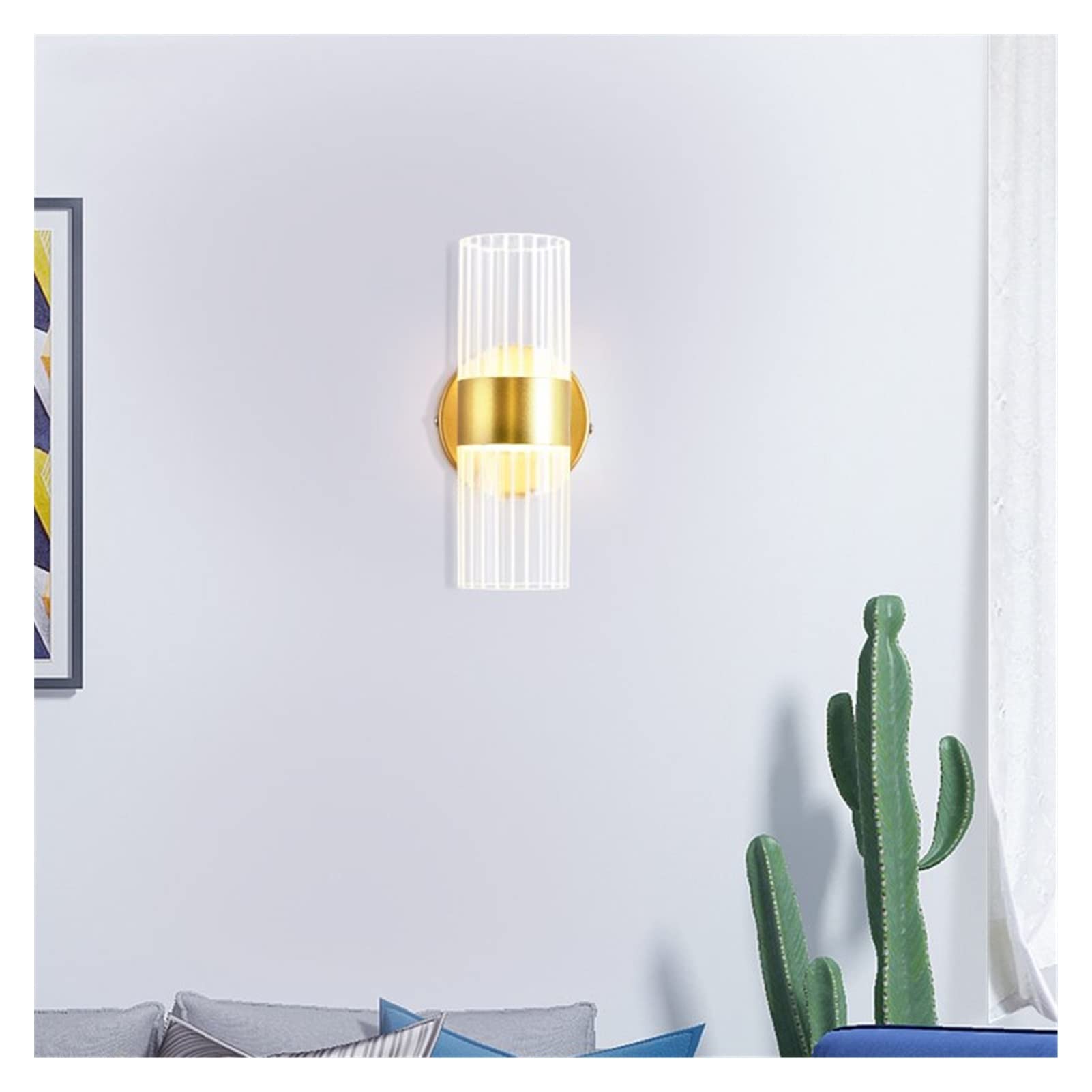 Lampa ścienna, nowoczesne lampy ścienne LED oświetlenie wewnętrzne kompatybilne z salonem łóżko sypialnia korytarz żelaza sztuka akryl światło AC90 260V, lampki wiszące nowoczesne