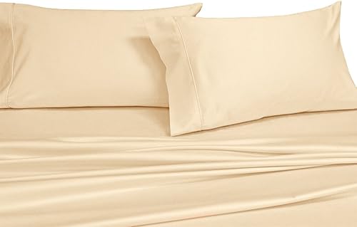 Miniatura 3 de Royal's Solid Sage - Juego de sábanas de 4 piezas, 100% algodón, tejido percal superior, suave y crujiente, bolsillo profundo, 100% algodón