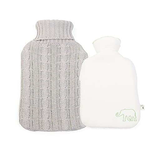 GRÜNSPECHT Warmwaterkruik van natuurlijk rubber, met witte biologische overtrek, van 100% katoen, 0,8 l, voor kinderen… - Image 8