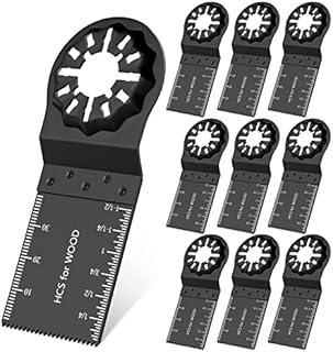 Nuyikaso 10Pcs 35mm Starlock Multitool Blades Accessories Wood Plastic Multi Tool Blade Oscillating Saw Kit Quick Release Compatible with Bosch Fein Multimaster Milwaukee Makita
