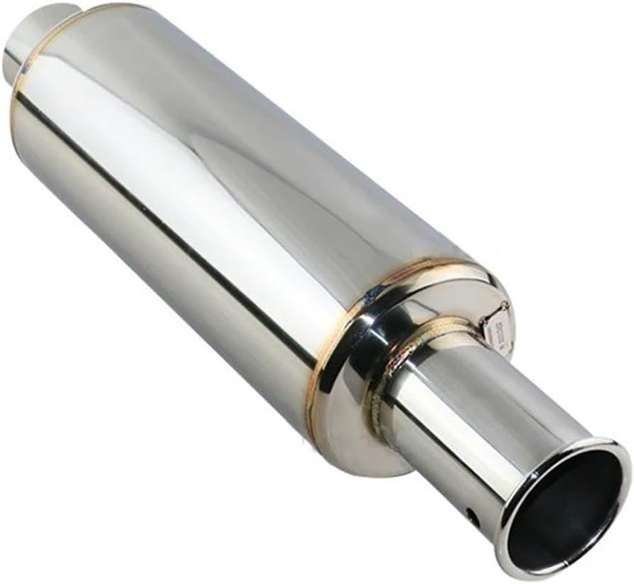 Car End Pipes Universal Exhaust Muffler Pipe Car Resonator 63mm Race Spoon Plate Muffler Tailpipe Muffler