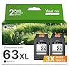 Valuetoner 63XL – Cartucho de tinta negro compatible con HP Ink 63 XL 63XL Work para HP Envy 4520 4512 Officejet 3830 4650 4655 4652 5258 5255 5252 5222 5255 Deskjet 1112 2130 2130 2 52.0 in Impresora 630 3632 3830