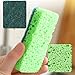 2pcs Non-Scratch Scrub Sponges Scrubbing Sponge Dish Sponge Double-Sided Sponge for Plates Dishes & Removing