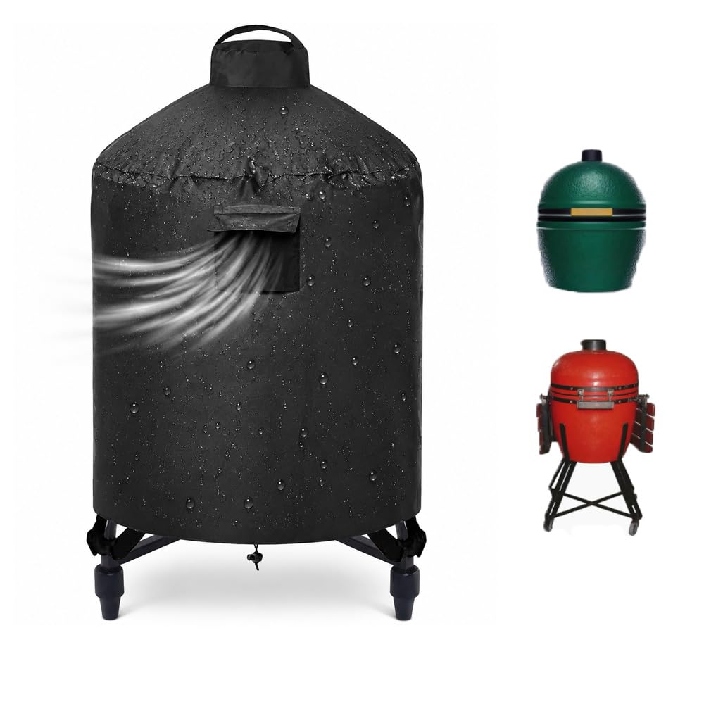 Rotonda Telo Barbecue per Char-Broil Kettleman 57cm 2015-2026,Oxford 420D Impermeabile con Maniglia BBQ Grill,Black