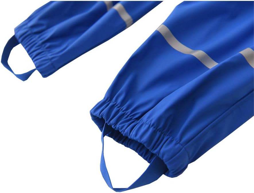 Hiheart Boys Girls Waterproof Rain Pants Lightweight Single Layer Overpants Rainwear - Image 6