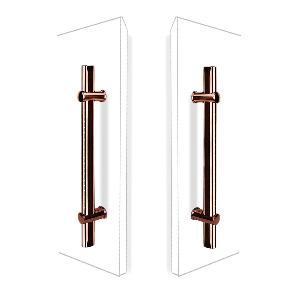 Poignée de porte en H acier inoxydable noir dos à dos