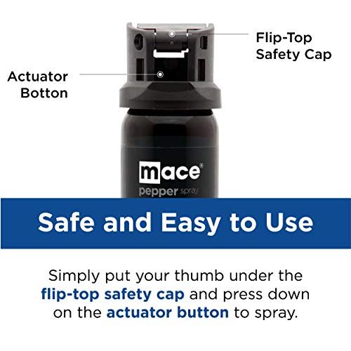 Mace Brand Magnum 4 Pepper Gel (79G) – Accurate 18’ Police Strength Pepper Gel, Flip Top Safety Cap, Wind-Safe Thick Gel Stream Technology And Uv Dye – Great For Self-Defense, Black #TOP4