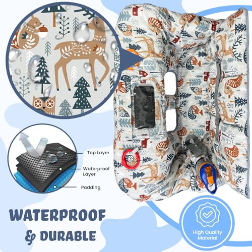 image for JOWEY Shopping Cart Cover for Baby Grocery Cart Cover for Baby boy and