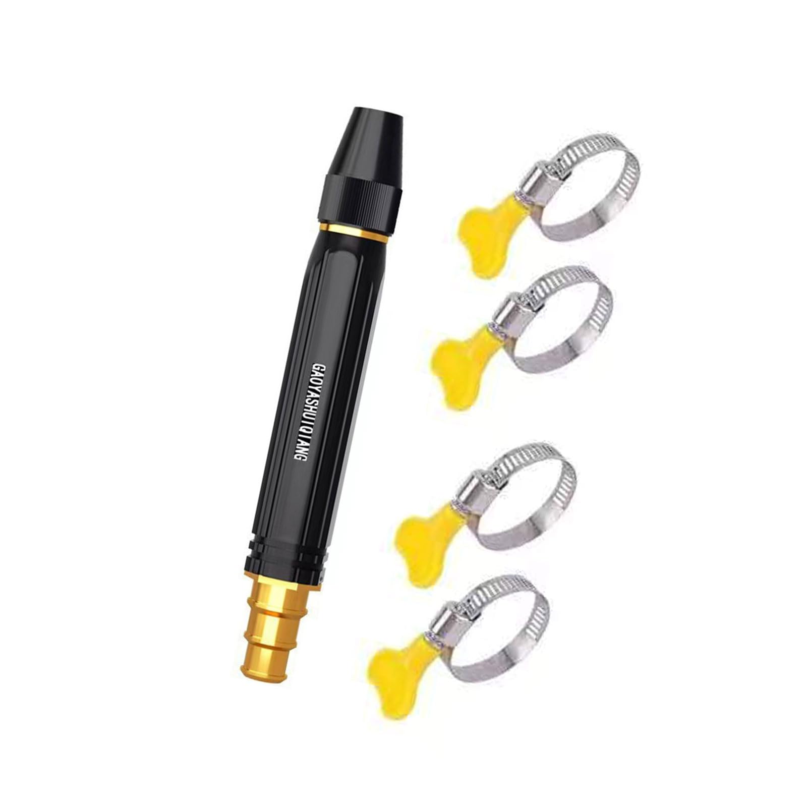 Psdndeww Comes With 4 Clamps Multipurpose High Pressure Water Nozzle With Quick Connection Hose Fitting For Outdoor And Plant Watering Heavy Duty Sprayer
