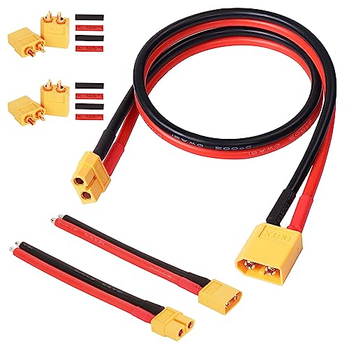 Amazon | GTIWUNG 1個 XT60オス-メスコネクターケーブル12AWG 50cm 1対