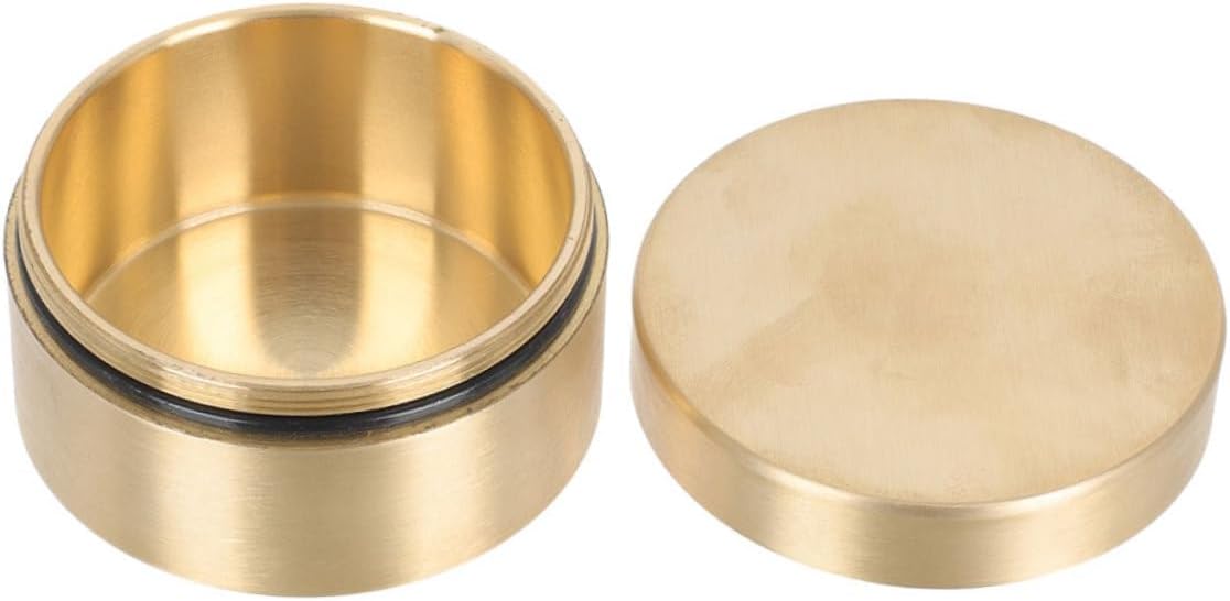 Copper round Trinket Storage Box, Sealed Waterproof Metal Container