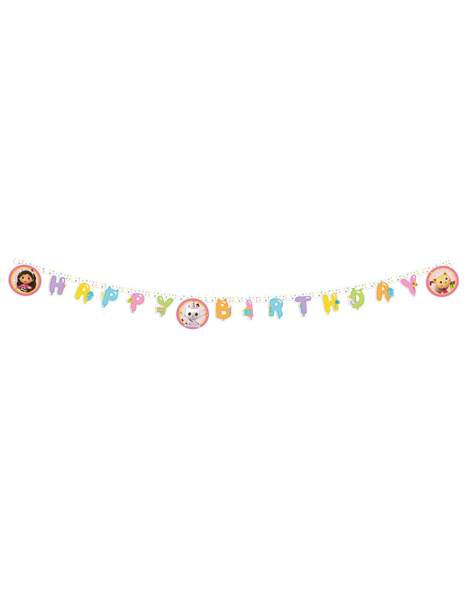 Procos Gabby´s Dollhouse FSC "Happy Birthday" Die-Cut Paper Banner