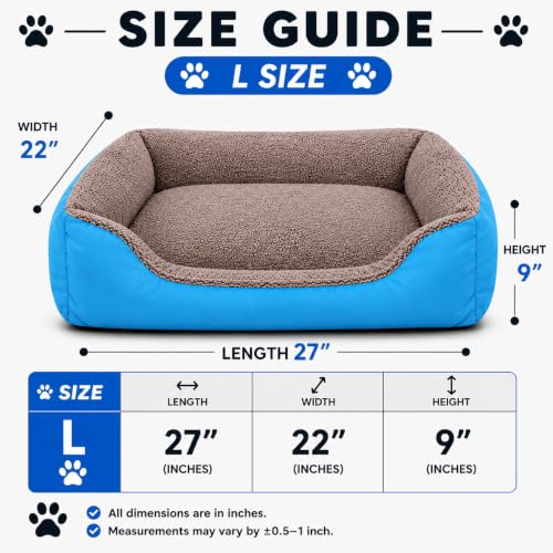 Image of SITSNOOZE Reversible Orthopedic Donut Dog Bed Large Size for Pets 10 to 20 kg Washable Cotton Sofa for Labrador, German Shepherd and Golden Retriever (Sky Blue, L)