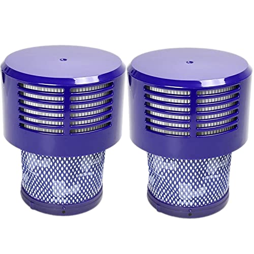 2 Pack HEPA Replacement for Dyson V10 Filter Cyclone Series, v10 Animal, Absolute, Total Clean and SV12 Vacuum Cleaner, Compatible with Dyson No. 969082-01 Filter Parts, Reusable and Washable