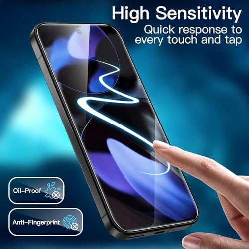 Image of Premium HD+ Tempered Glass Screen Protector Guard Compatible For Google Pixel 9A 5G (6.3 Inch, Pack of 1) | Edge to Edge Coverage With Easy to installation kit for Smartphone