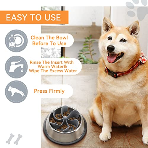 PETTOM Hundenapf Slow Feeder, Anti Schling Napf Hund, Interessanter Interaktiver Futternapf Fressnapf Hund, rutschfest Fressnapf zur Langsameren Nahrungsaufnahme, Hunde Fressnäpfe für Hunde Zubehör - Image 7