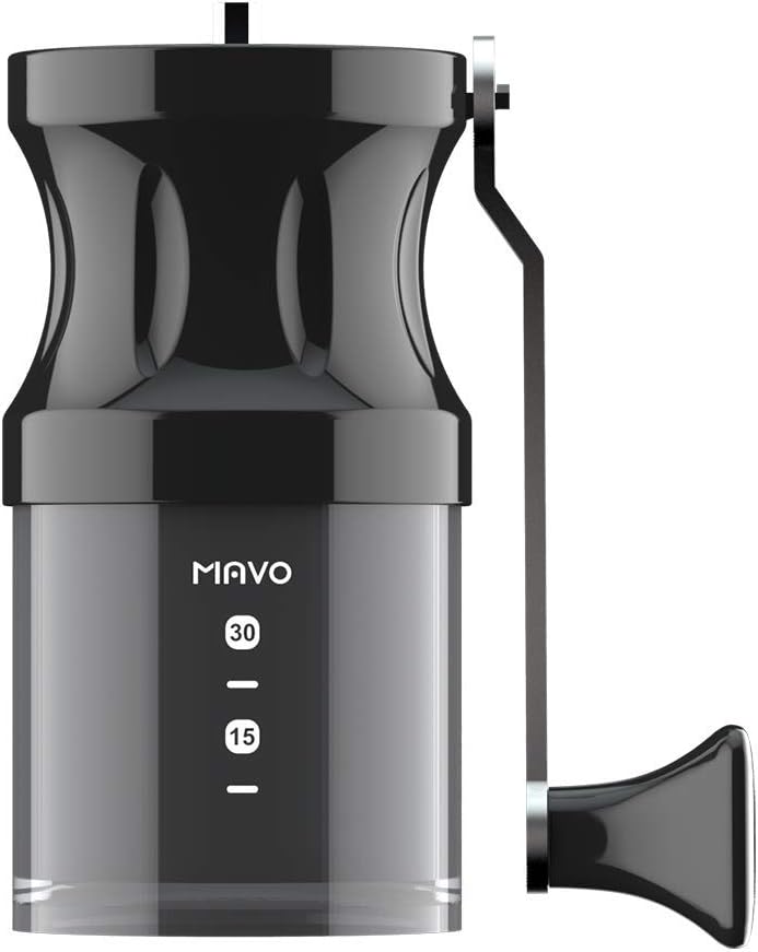 MAVO Manual Coffee Grinder, Burr Coffee Bean Grinder Conical Ceramic Burrs x 212