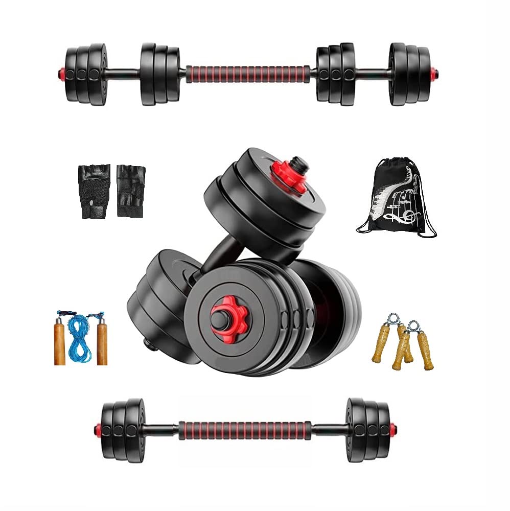 Bodyfit Dumbles Gym Set, Home Gym Weight Plates + 1 Multi 3in1 Extension Rod, Pair of New Dumbbell Rods, Men Women Exercise Set with Gym Accessories. (16kg Weight Plates) (B0BGZKKPGQ) Amazon Price History, Amazon Price Tracker