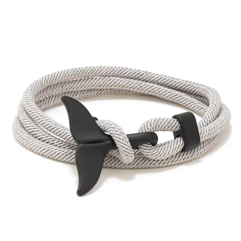 aninu Orca-Armband mit Tracking-App Wal-Patenschaft (Schwertwal) als Geschenk Surfer-Armband Walflossen-Anhänger Partnerarmband Herren Damen Kinder personalisiert 7 Farben