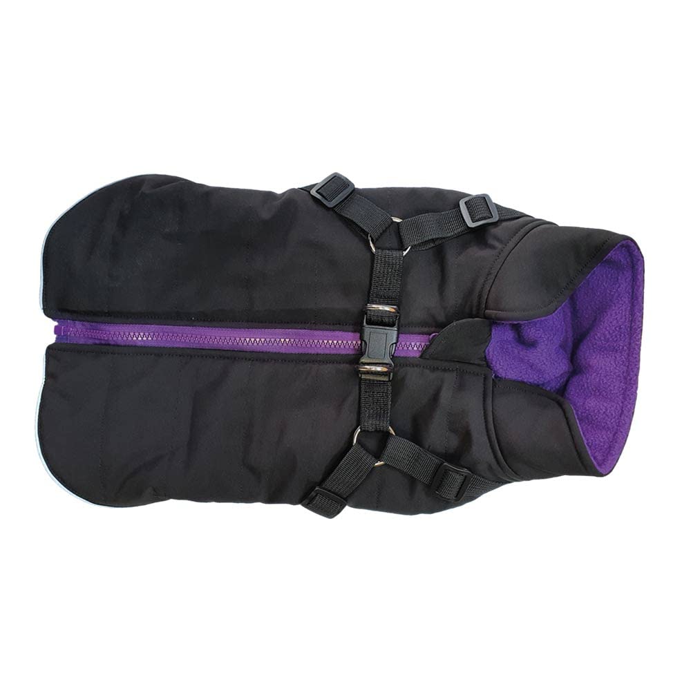 Nobby SOBAK 2-in-1 Dog Coat, Black/Purple, 29 cm, Pack of 1, black-purple - Image 2