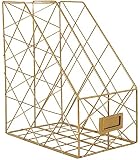 Dossier de fichiers Dossier de la trieuse Organisateur et de la grille de métal fournit un style très moderne for votre bureau ou votre décor domicile Home Office Dossier (Couleur: Or, Taille: 1 6x24.