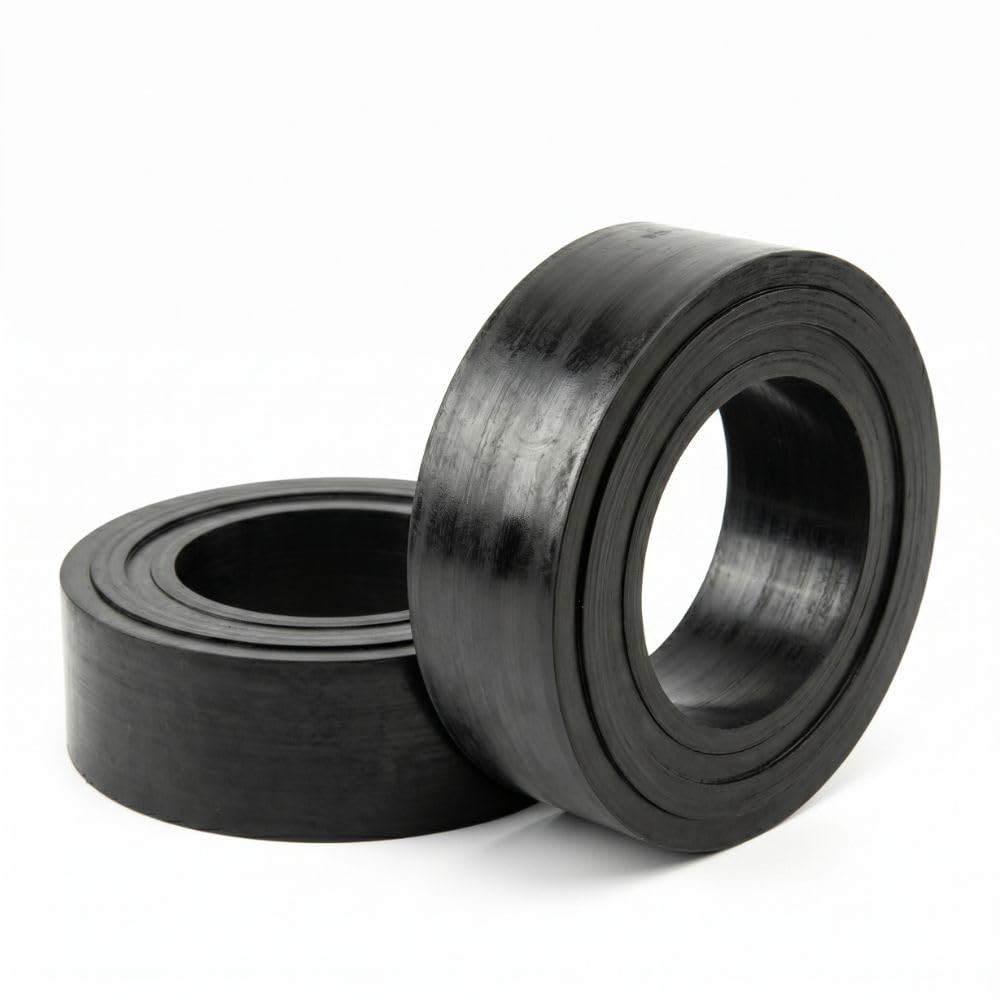 Lot de 2 Anneau de Suspension 4 Anneaux Ø 100/60mm - Largeur 50mm - Anneau Élastique en Caoutchouc Haute Densité pour Essieu de Remorque - Amortisseur de Tension